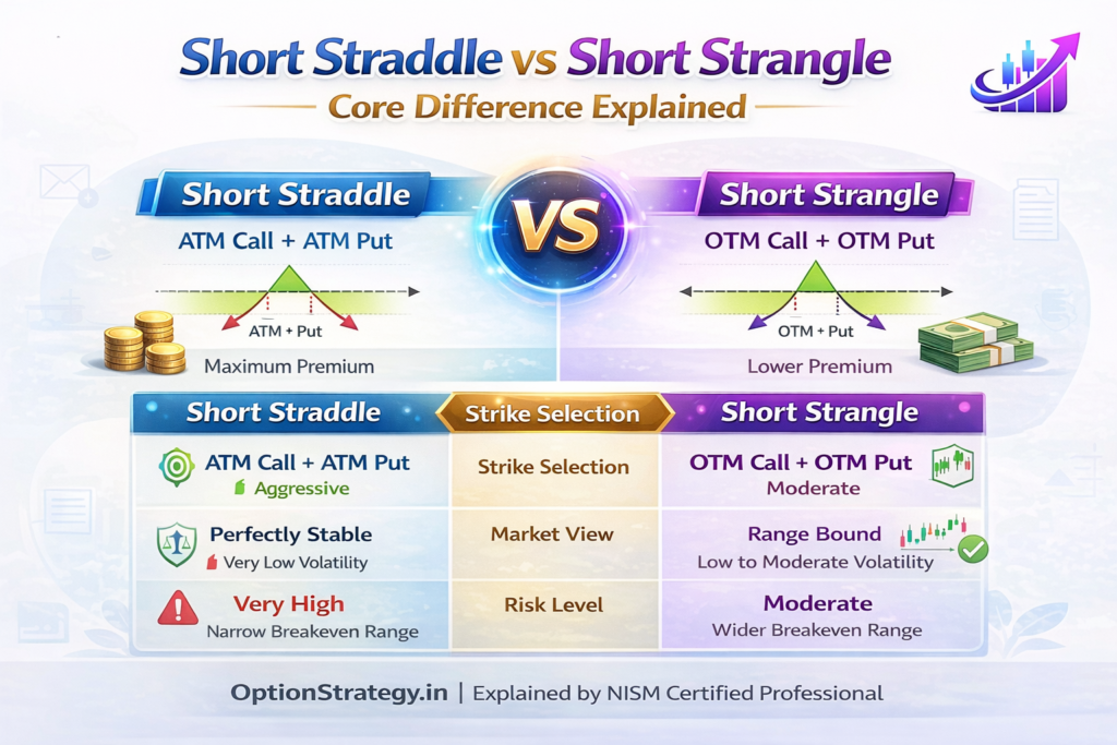 Short Straddle Vs Short Strangle Core Difference 
