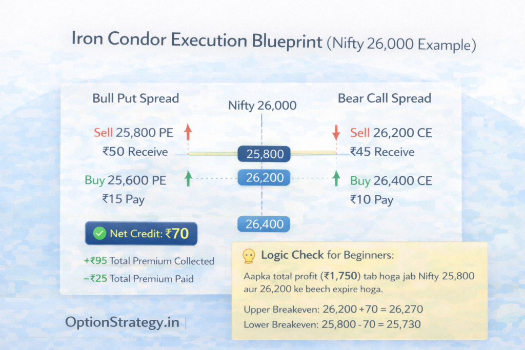 Iron Condor Option Strategy Kya Hoti Hai? (The 4-Legged Structure)