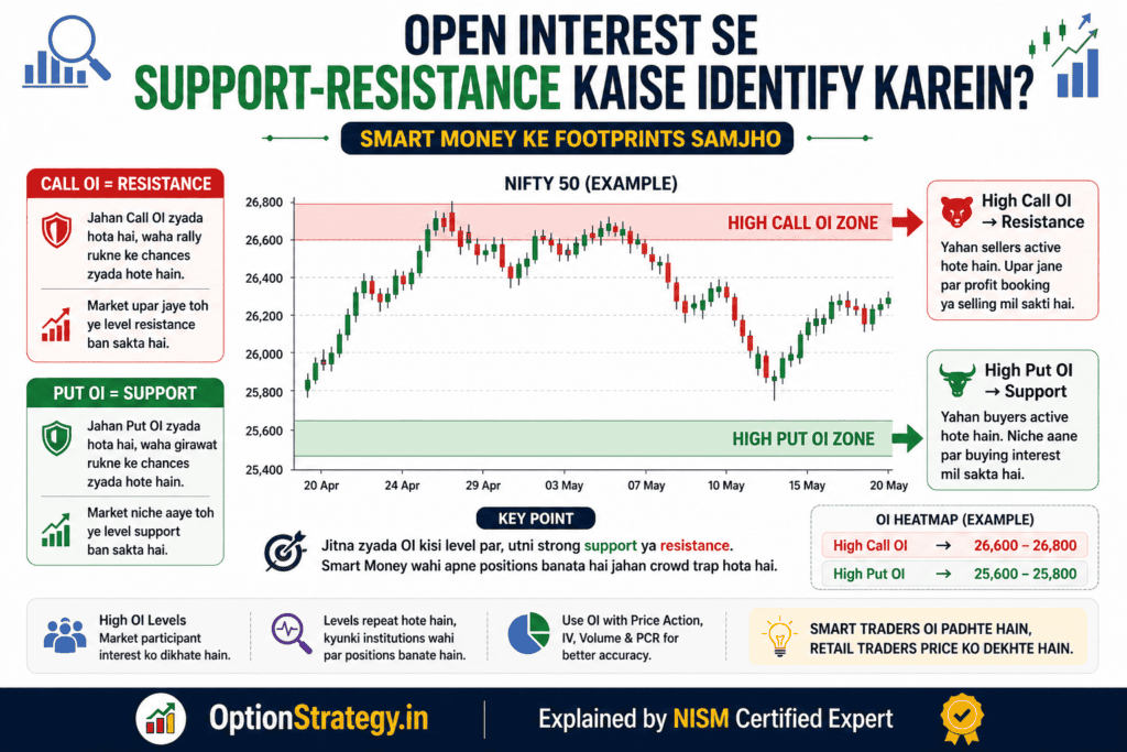 Open Interest (OI) Se Support & Resistance Kaise Pehchanein?