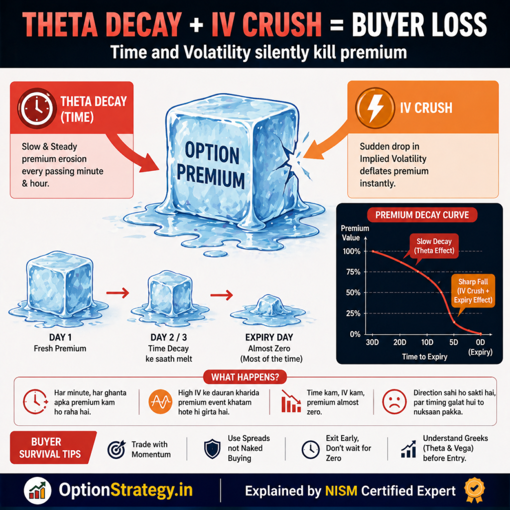 Theta decay impact on Nifty options premium", "Option Greeks Sensibull analysi