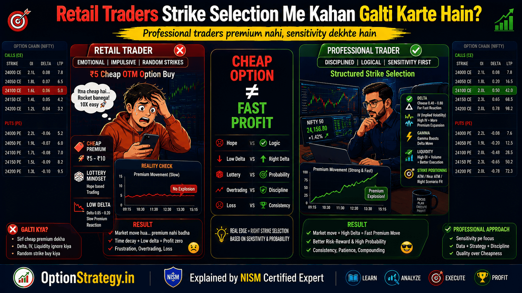 Delta Kaise Kaam Karta Hai Options Me OR Retail Traders Strike Selection Me Kahan Galti Karte Hain